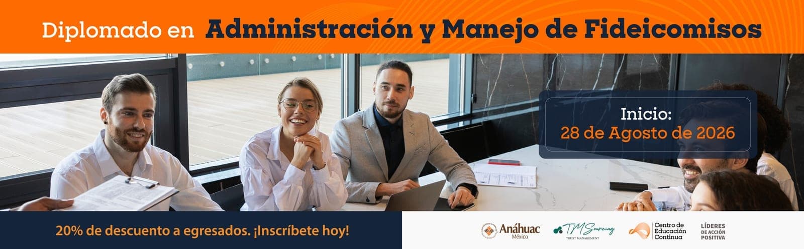 Convocatoria del diplomado en Administración y Manejo de Fideicomisos. Ir a la ficha del diplomado.