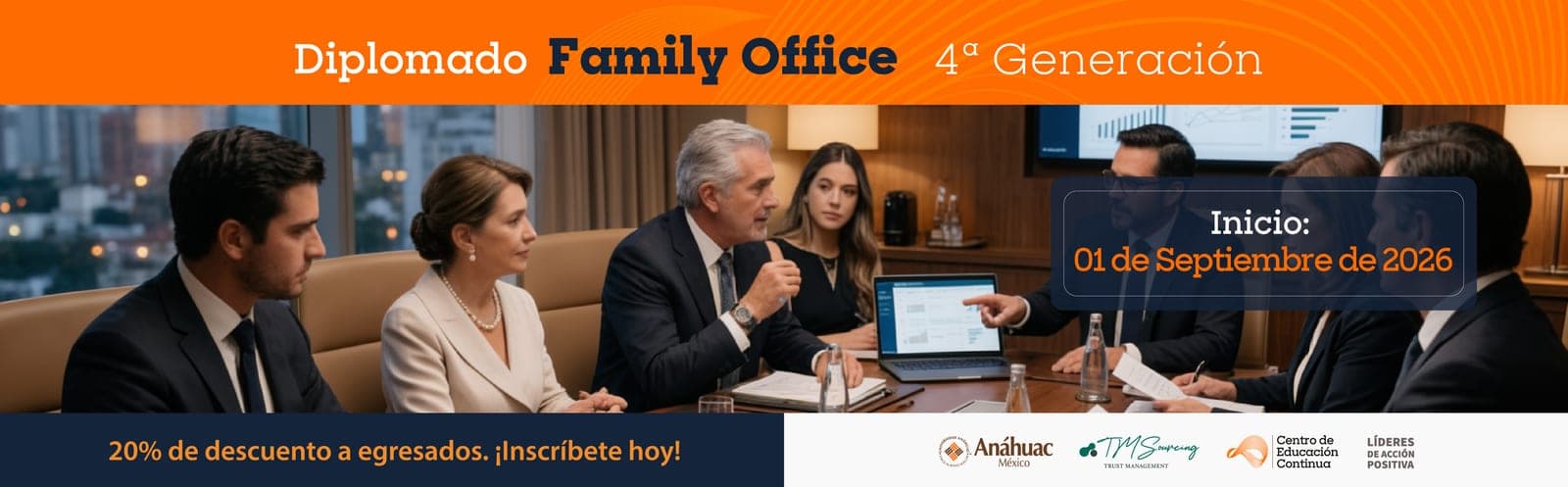 Convocatoria del diplomado en Family Office. Ir a la ficha del diplomado.