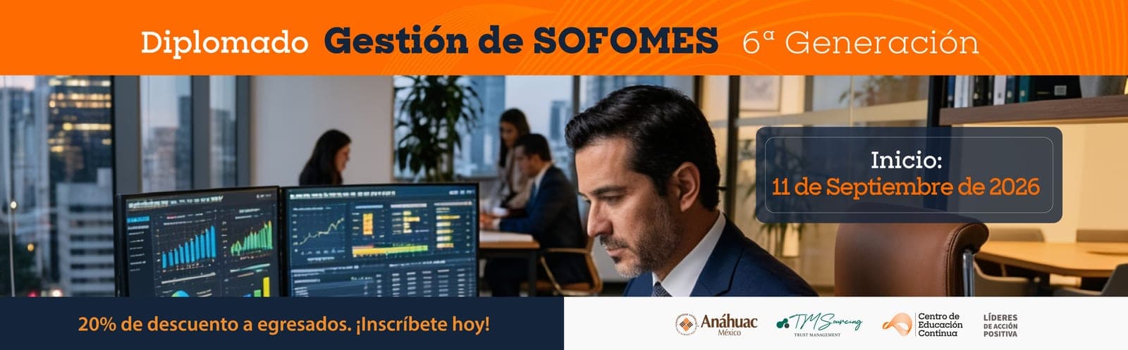 Convocatoria del diplomado en Gestión de SOFOMES. Ir a la ficha del diplomado.